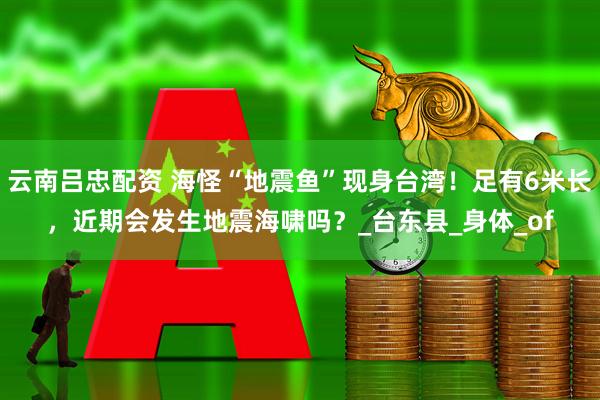 云南吕忠配资 海怪“地震鱼”现身台湾！足有6米长，近期会发生地震海啸吗？_台东县_身体_of