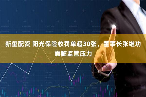新玺配资 阳光保险收罚单超30张，董事长张维功面临监管压力