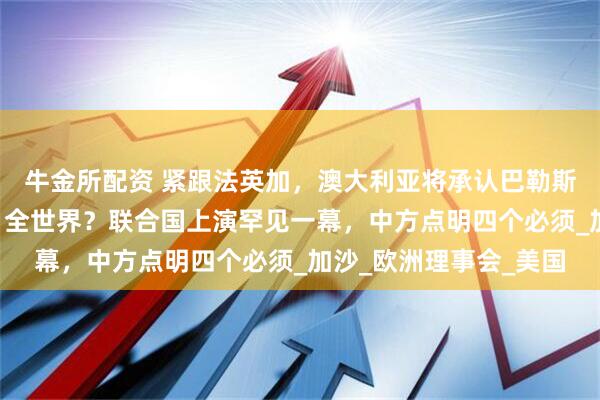 牛金所配资 紧跟法英加，澳大利亚将承认巴勒斯坦国，美以要“硬刚”全世界？联合国上演罕见一幕，中方点明四个必须_加沙_欧洲理事会_美国